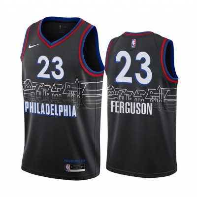 Nike Philadelphia 76ers #23 Terrance Ferguson Black NBA Swingman 2020-21 City Edition Jersey Men's